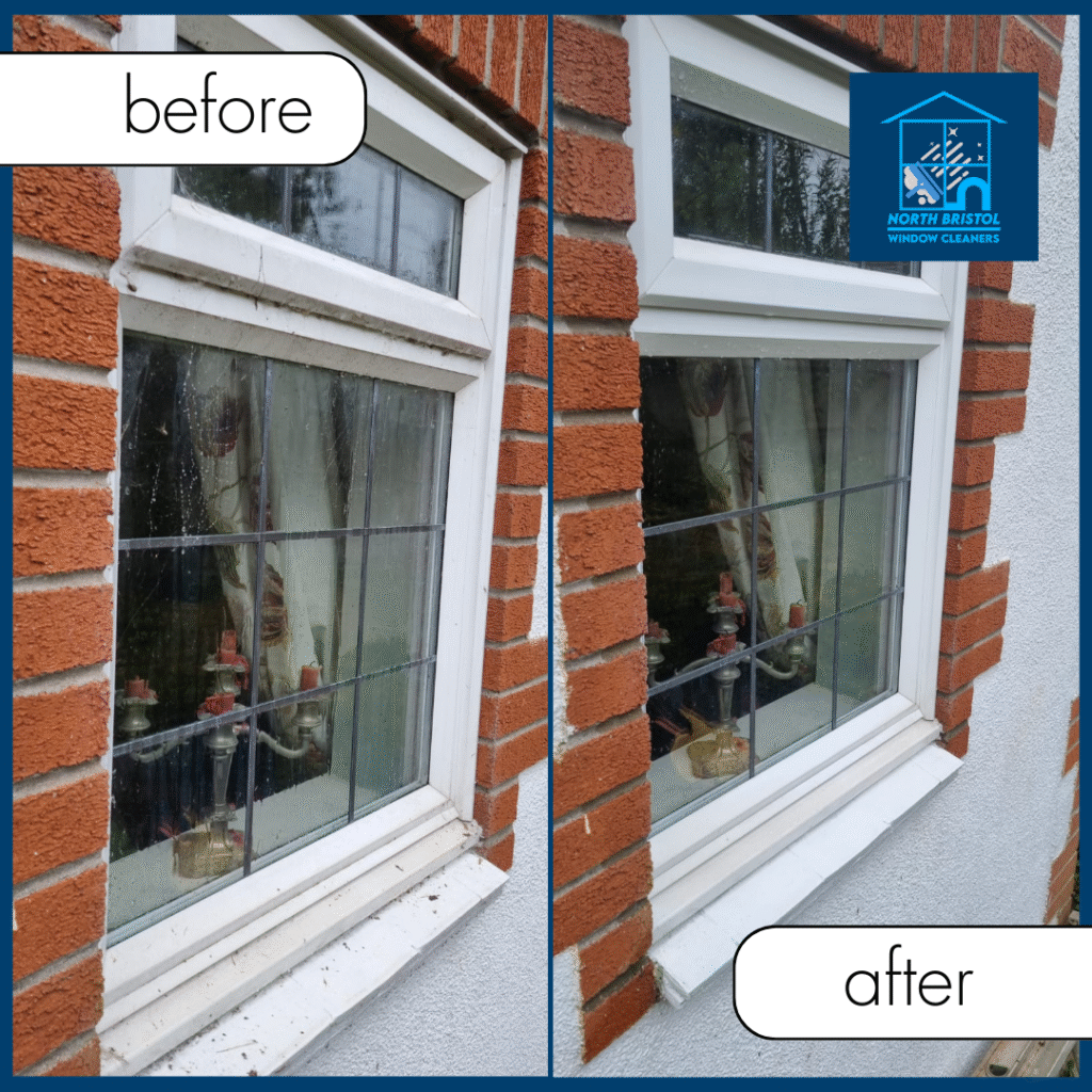 An image of digital marketing ad of North Bristol Window Cleaners - Before and After Photo Window Cleaning