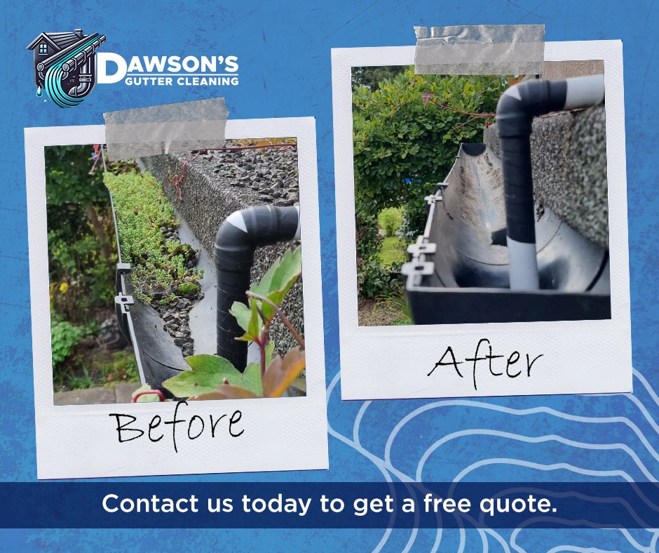 An image of social media marketing of Dawson's Gutter Cleaning