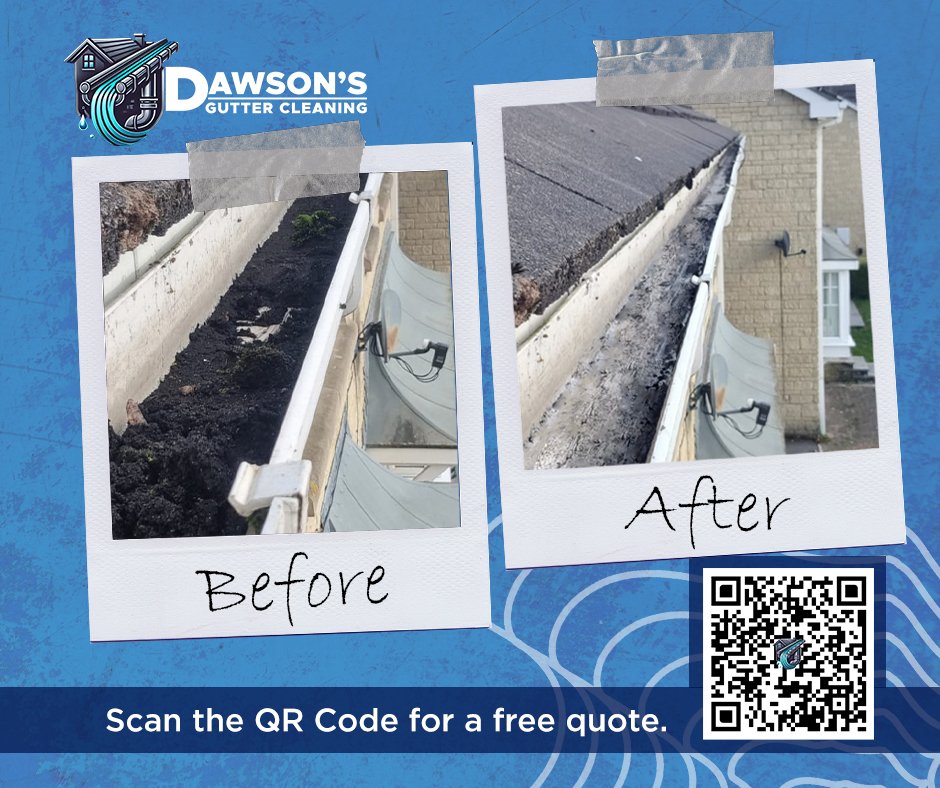 An image of social media marketing of Dawson's Gutter Cleaning