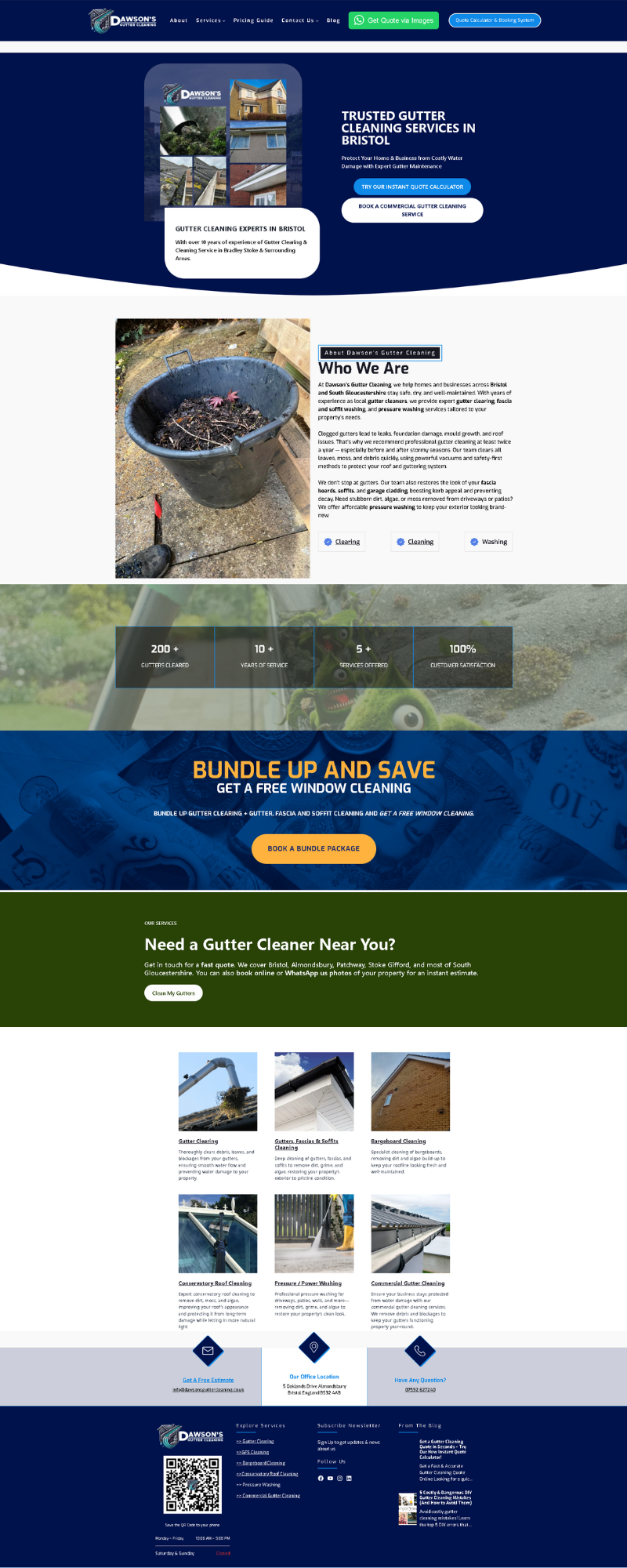 Dawson's Gutter Cleaning Web Design