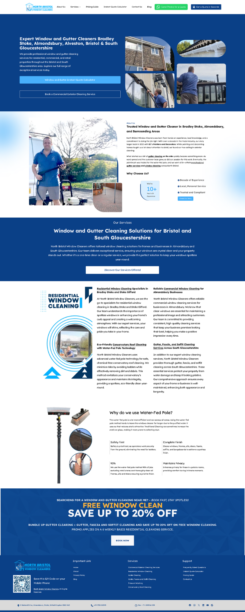 An image of North Bristol Window Cleaners Website
