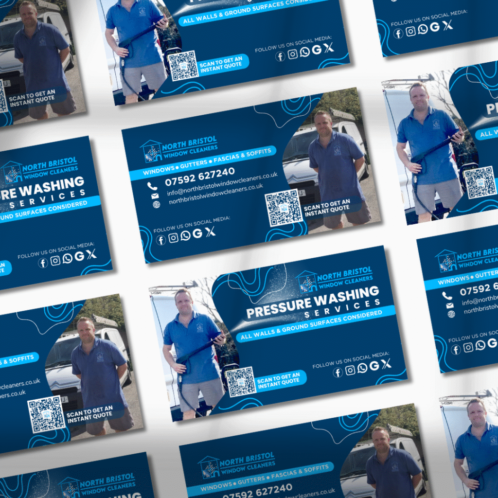 Business Cards Mock Up - North Bristol Window Cleaners