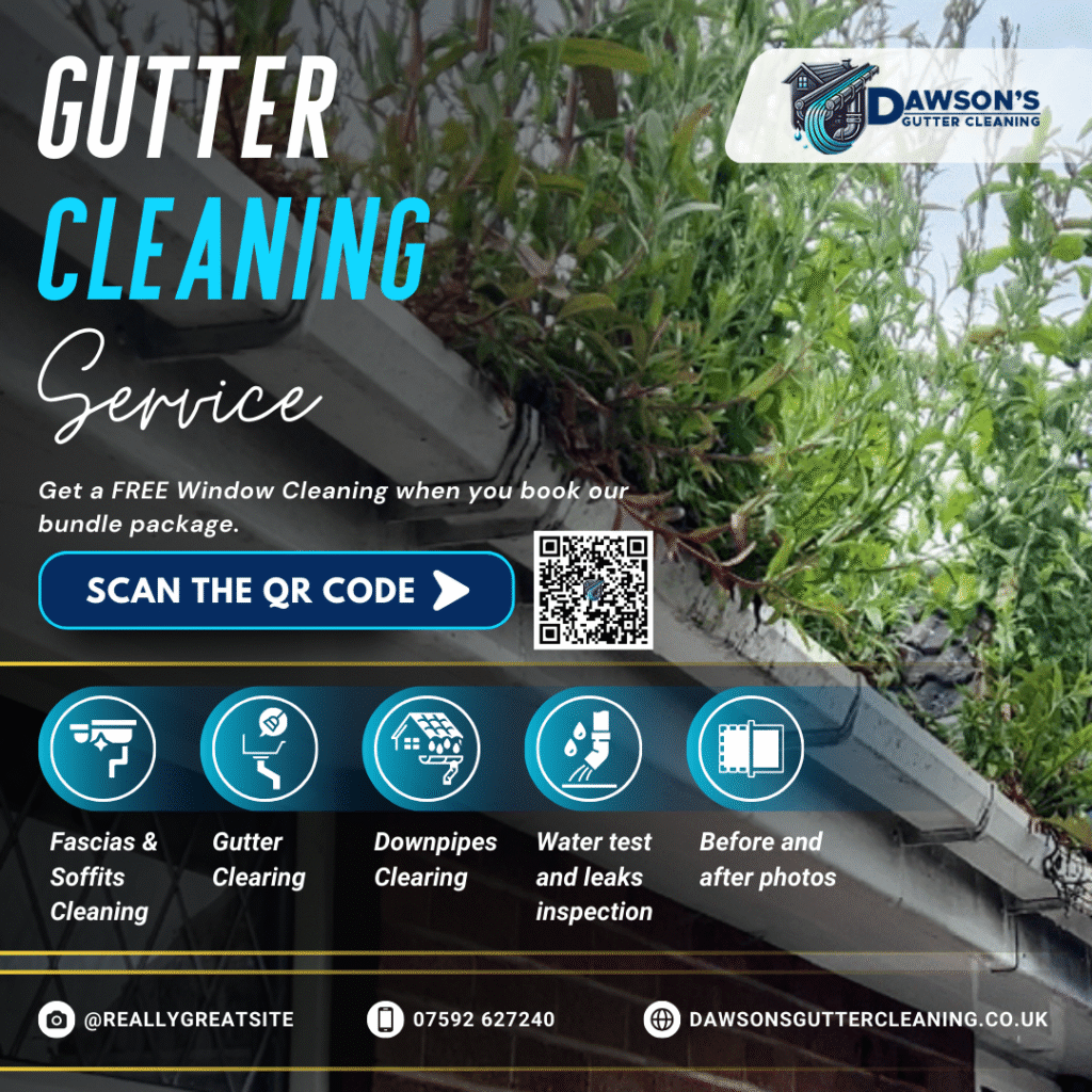 An image of social media marketing of Dawson's Gutter Cleaning