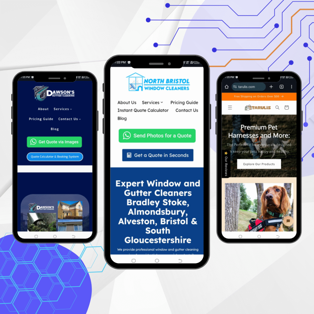 an image of Website Mock-Up-Promotional for mobile phones