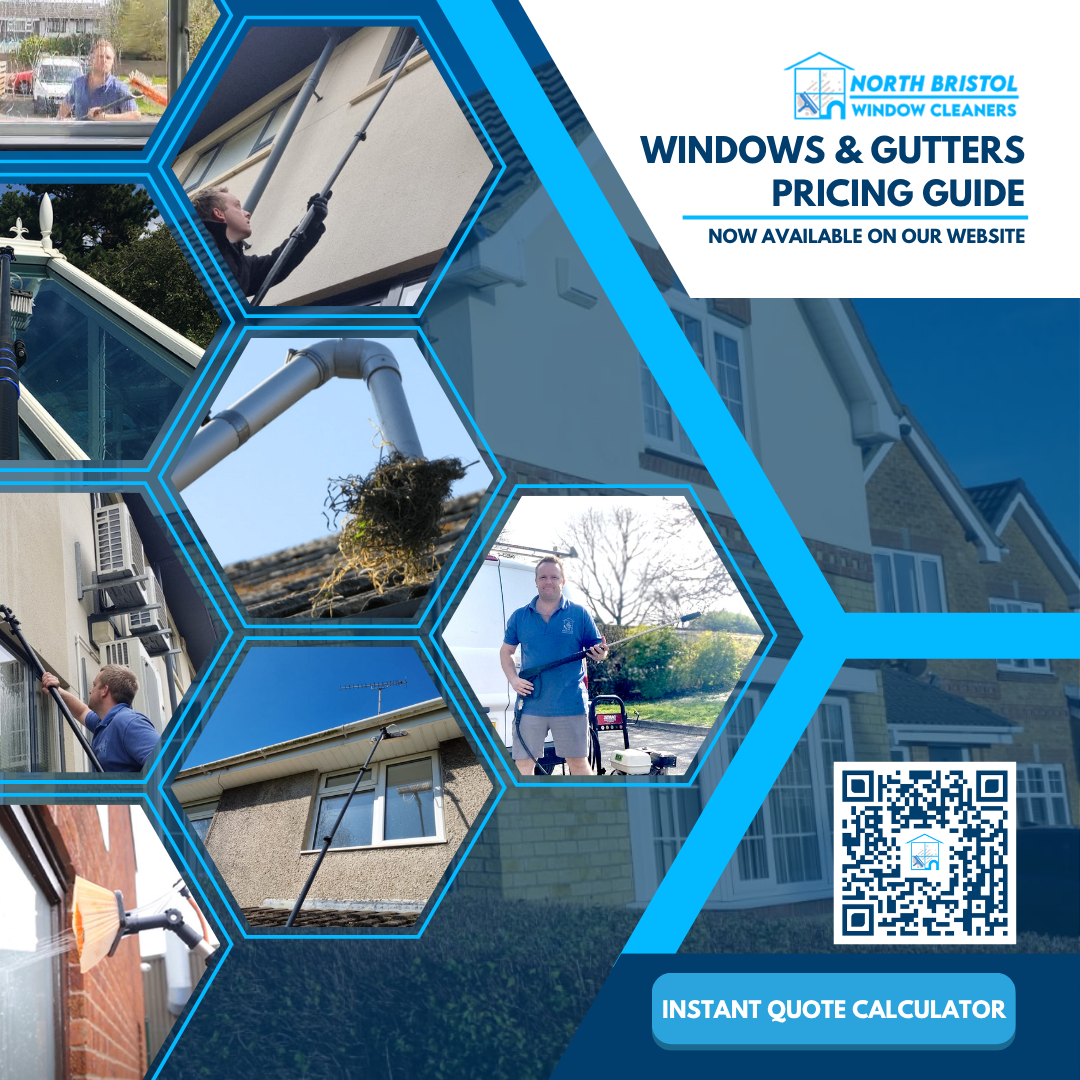 An image of a digital marketing ad for North Bristol Window Cleaners Pricing Guide