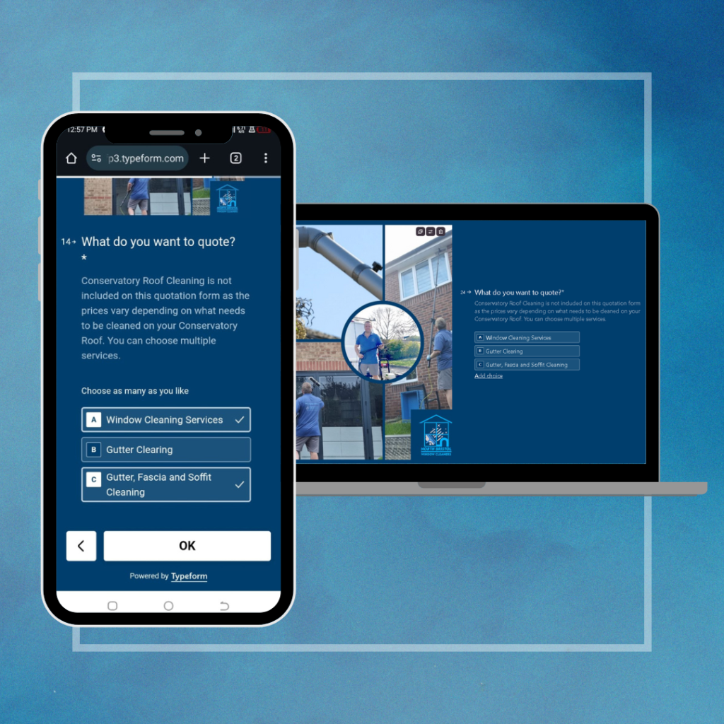 An image of mobile and desktop view of the instant quote calculator